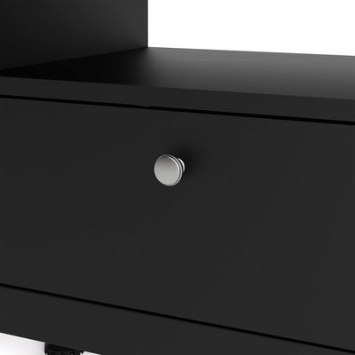 Milan 3 Drawer Matt Black TV Unit