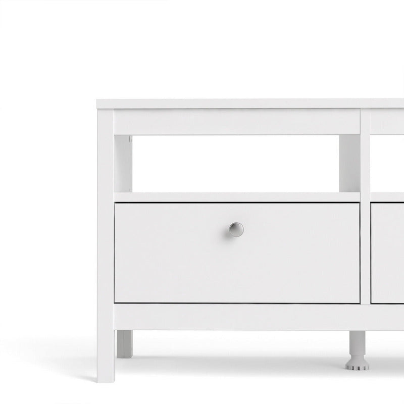 Milan 3 Drawer White Modern TV Unit