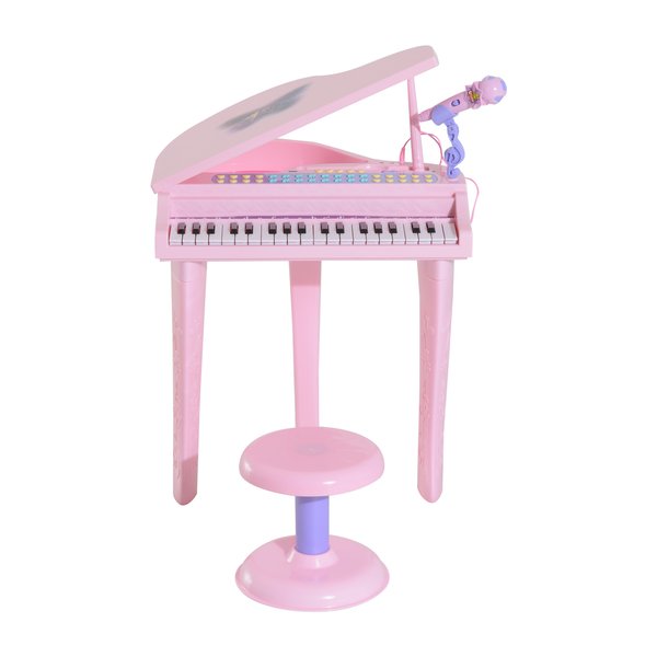 Mini Electronic Piano W/Stool - Pink