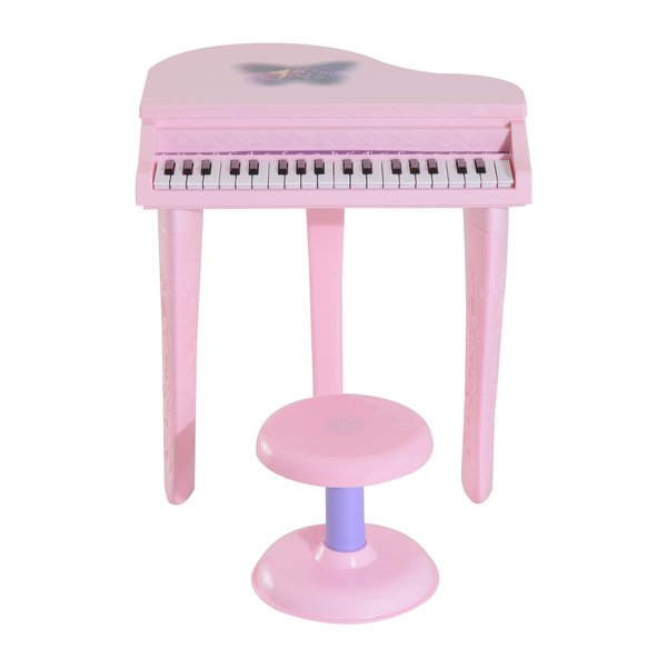 Mini Electronic Piano W/Stool - Pink