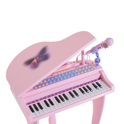 Mini Electronic Piano W/Stool - Pink