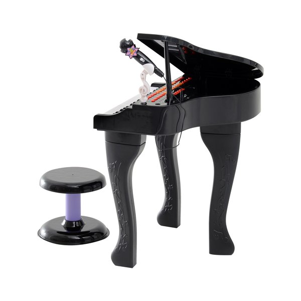 Mini Electronic Piano W/Stool - Black