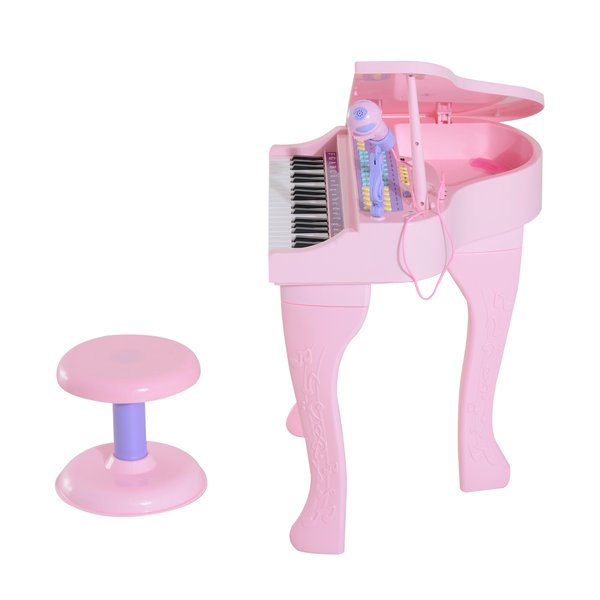 Mini Electronic Piano W/Stool - Pink