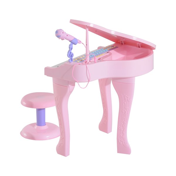 Mini Electronic Piano W/Stool - Pink