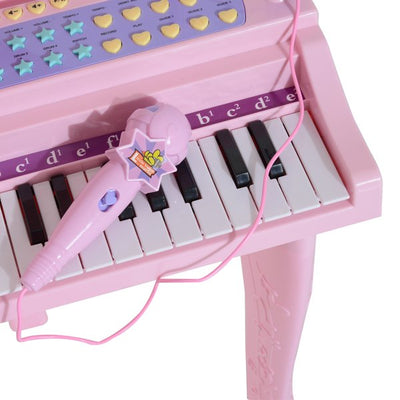 Mini Electronic Piano W/Stool - Pink