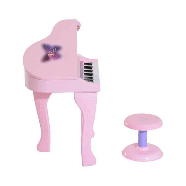 Mini Electronic Piano W/Stool - Pink