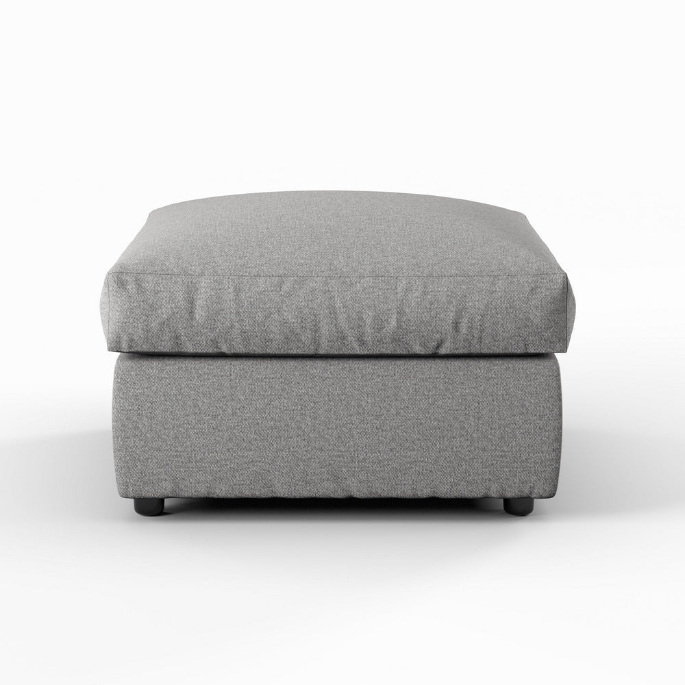 Grey store chenille footstool