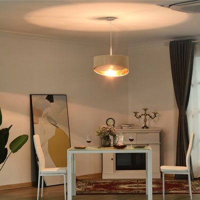 Modern Chandelier With Adjustable Chain Bevel Nested Lampshade Home Office