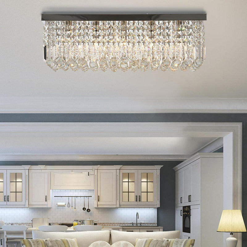 Modern Crystal Square Ceiling Chandelier