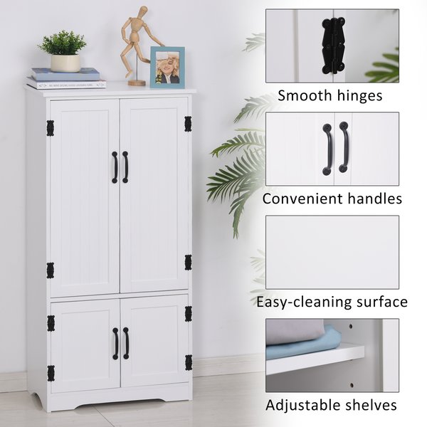 Freestanding Modern Storage Cabinet Hutch For Bathroom, Kitchen, Living Room Furniture