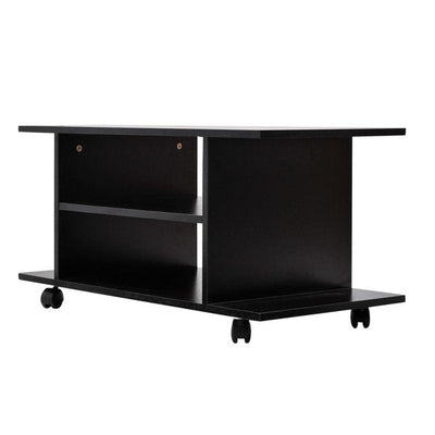 Modern TV Cabinet Stand Storage Shelves Table Bookcase - Black