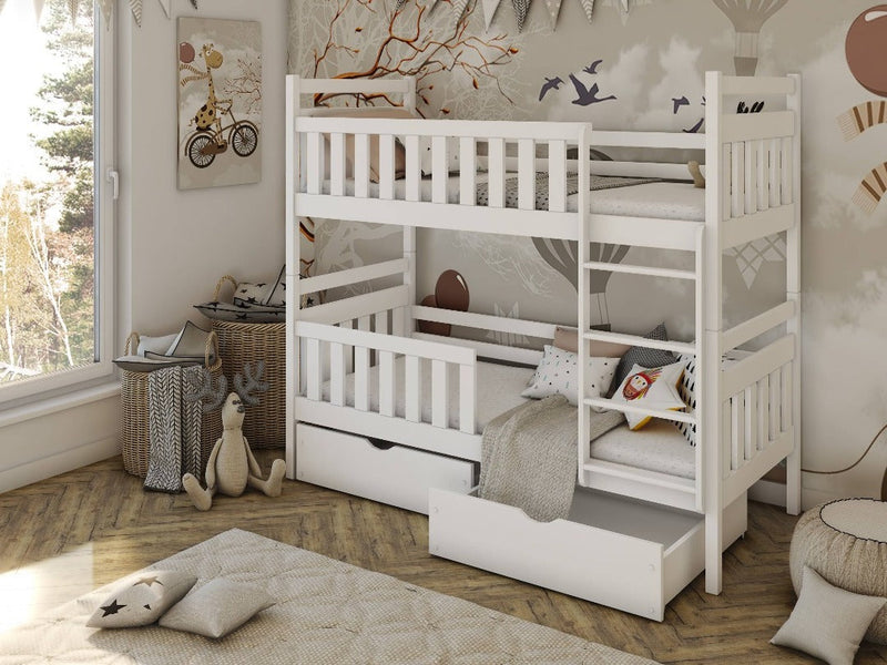 Wooden Bunk Bed Monika with Storage