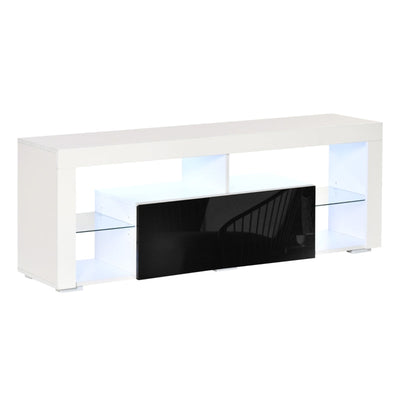 TV Unit, LED Stand Cabinet, Black White