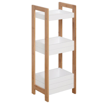 Three-Tier Bamboo Bathroom Rack