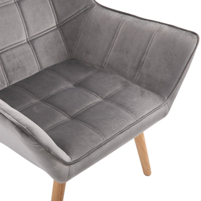 Armchair Accent Wide Arms , Grey