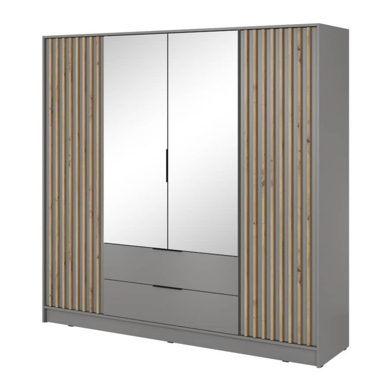 Nelly Hinged Door Wardrobe 206cm [Mirror]