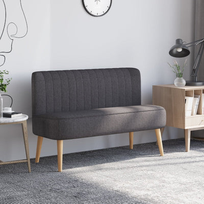 Modern Double Seat Sofa Loveseat Couch , Charcoal Grey