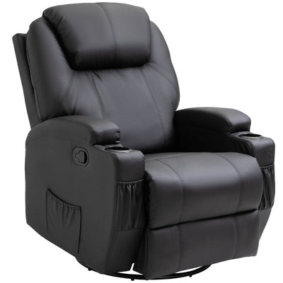 Recliner Armchair Massage , Black