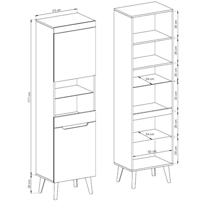 Nordi Tall Display Cabinet