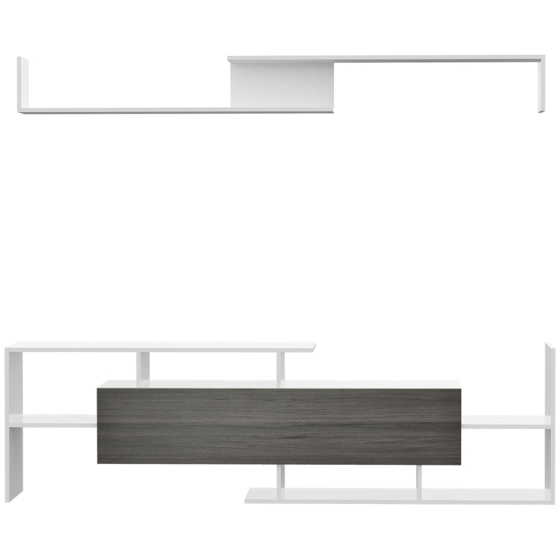 TV Unit With Storage -White Grey