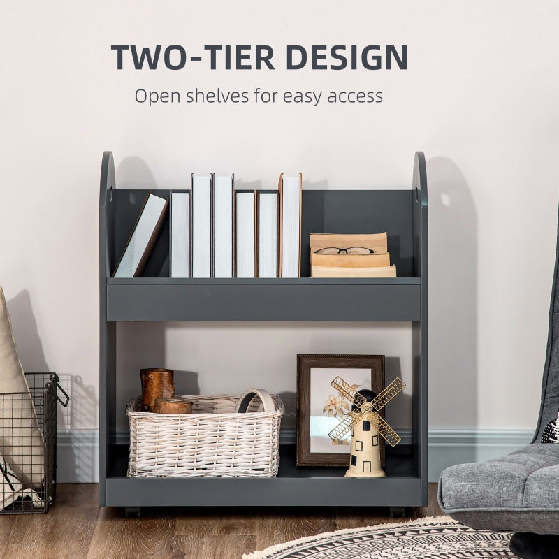 2-Tier Storage Shelves, Grey