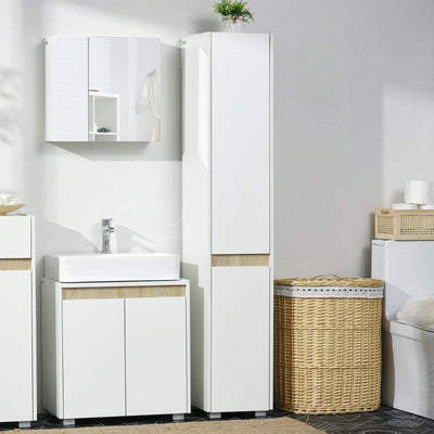 Tall Bathroom Cabinet , White