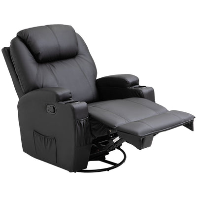 Recliner Armchair Massage , Black