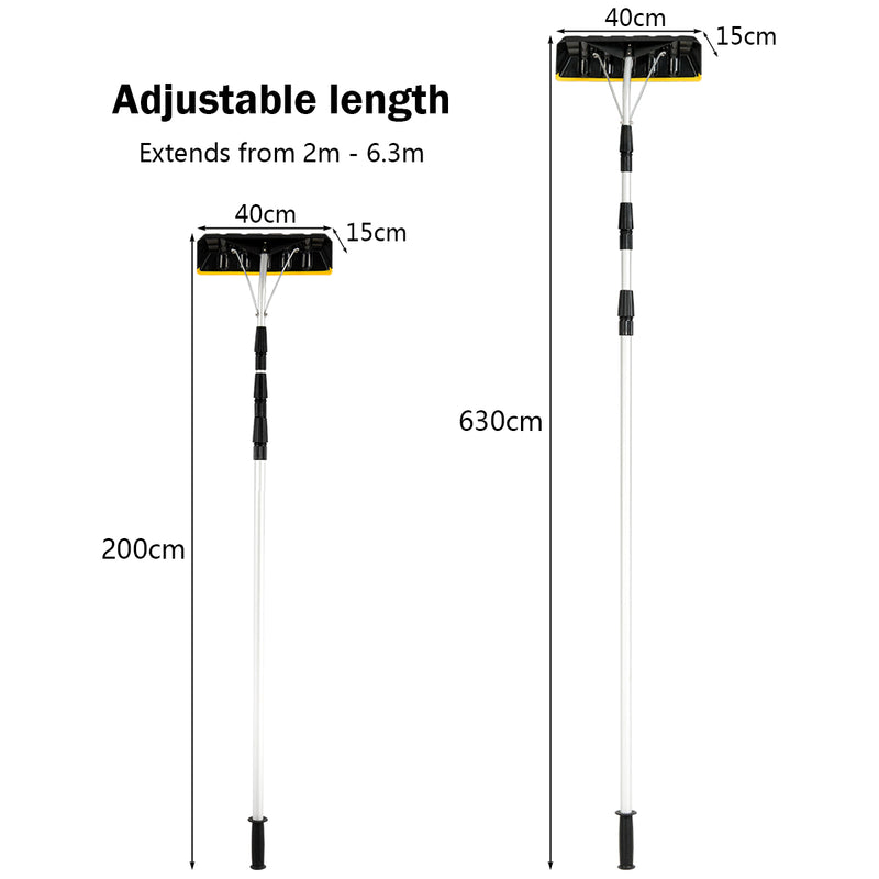 Aluminum Snow Roof Rake with Large Blade