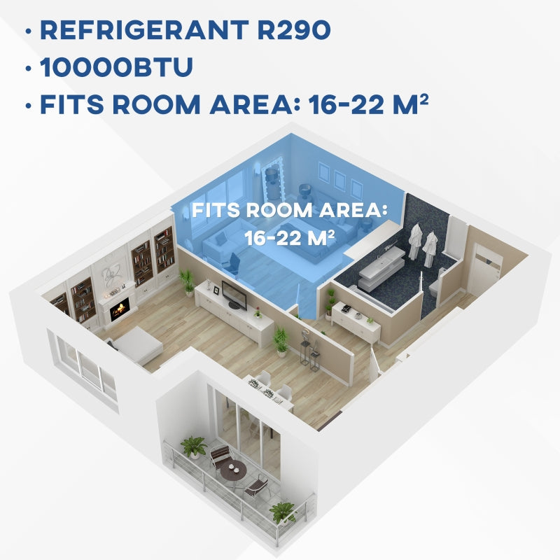 4-In-1 10000 BTU Mobile Air Conditioner For Room Up To 15m²