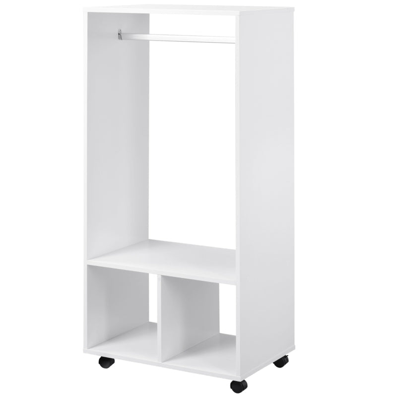 Rolling Open Wardrobe , White