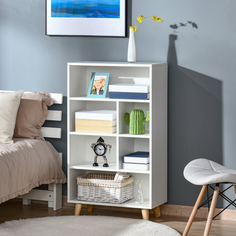 Bookcase Modern Bookshelf Display Cabinet, White