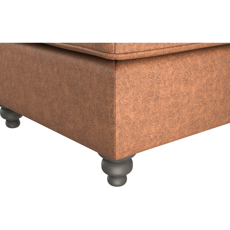 Oakland Faux Leather Footstool