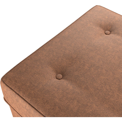 Oakland Faux Leather Footstool