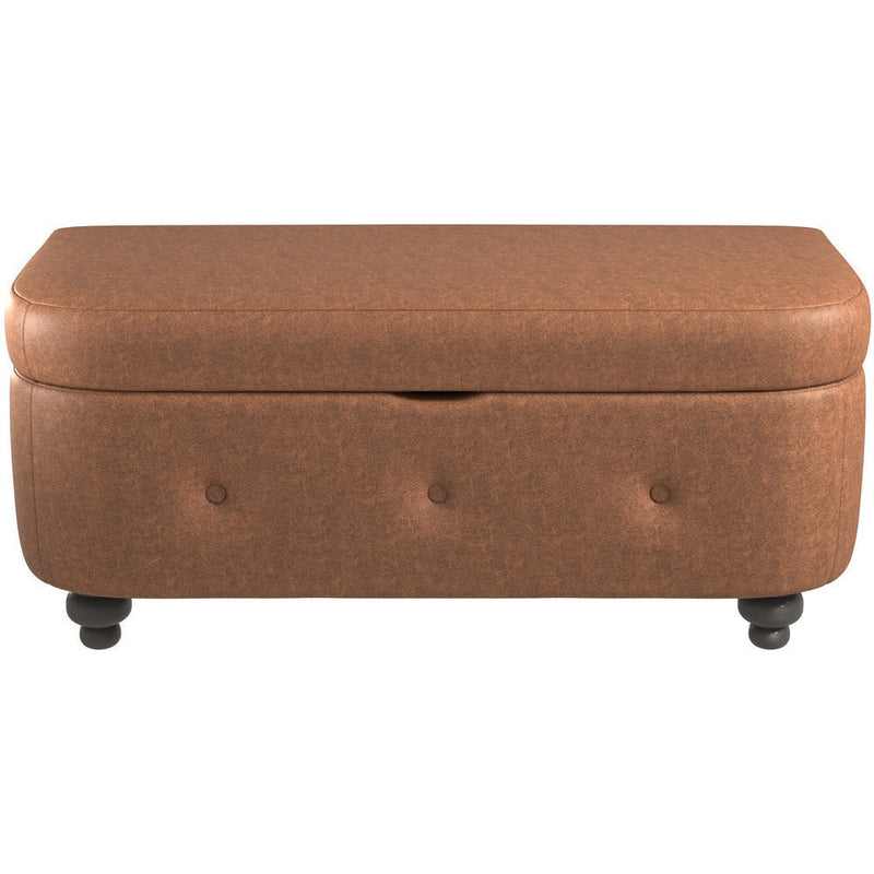 Oakland Faux Leather Ottoman Stool