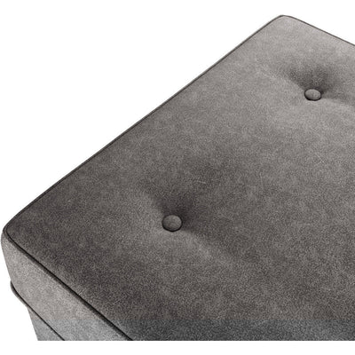 Oakland Faux Leather Footstool