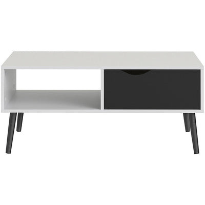 Oswald Black and White 1 Drawer Coffee Table