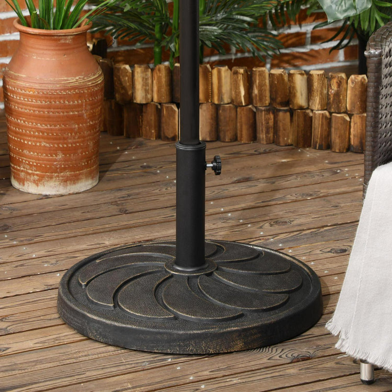 18kg Resin Garden Parasol Base- Bronze