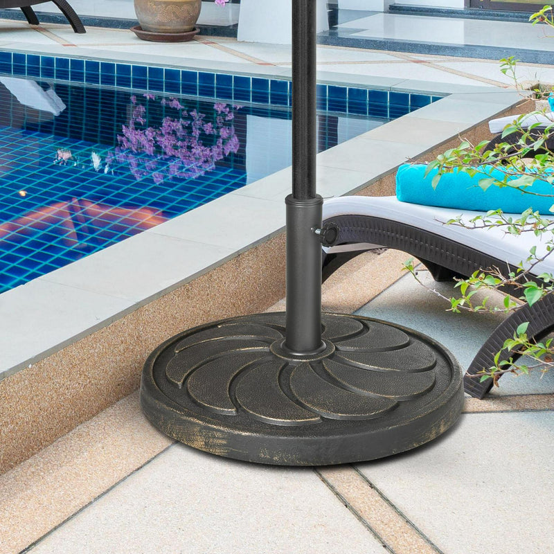 18kg Resin Garden Parasol Base- Bronze