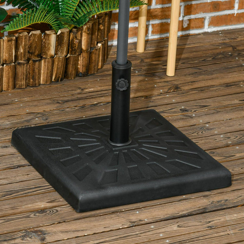 19kg Resin Garden Parasol Base Holder- Black