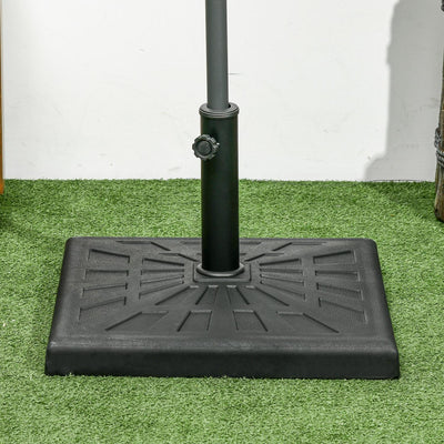 19kg Resin Garden Parasol Base Holder- Black