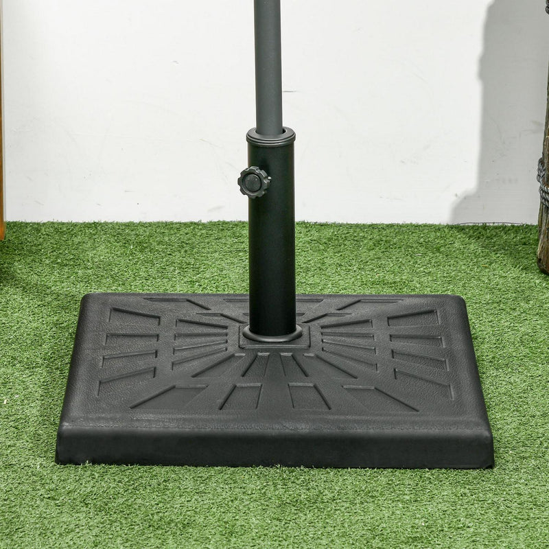 19kg Resin Garden Parasol Base Holder- Black