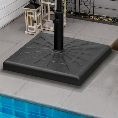 19kg Resin Garden Parasol Base Holder- Black