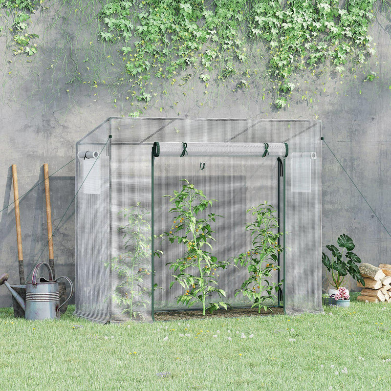 Walk-in Garden Greenhouse Patio Hot Plants Flowers Herbs Tomato Grow W/ Steel Frame Door Window Balcony Patio 200x76x168cm