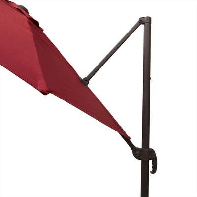 3m Cantilever Aluminium Frame Outdoor Garden Parasol Wine Red