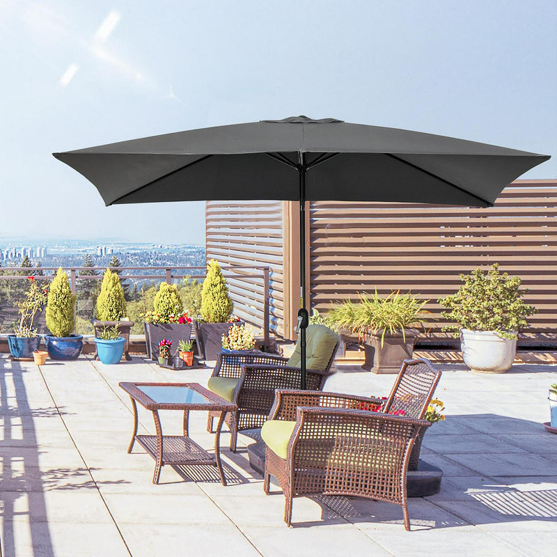 Patio Parasol Garden Umbrellas Canopy - Black