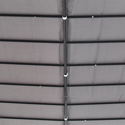 3x3m Freestanding Metal Wall Awning Canopy Grey