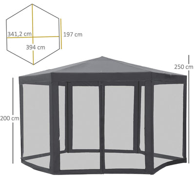 Hexagon Gazebo- Grey