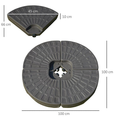 4PCs Cantilever Patio Umbrella Base