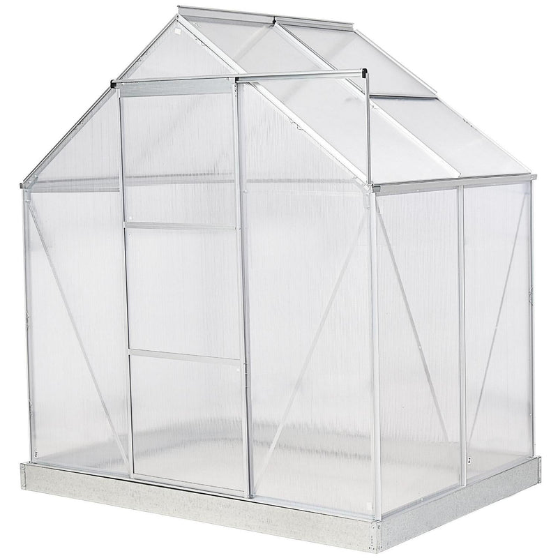 Walk-In Polycarbonate Greenhouse W/ Window Clear (4x6ft)