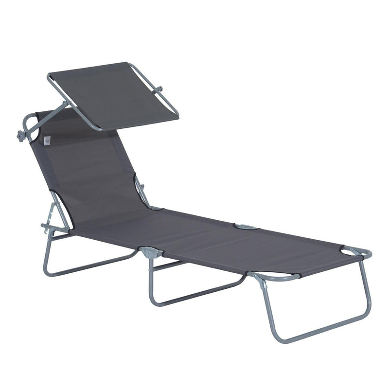 Adjustable Lounger Seat With Shade-Grey